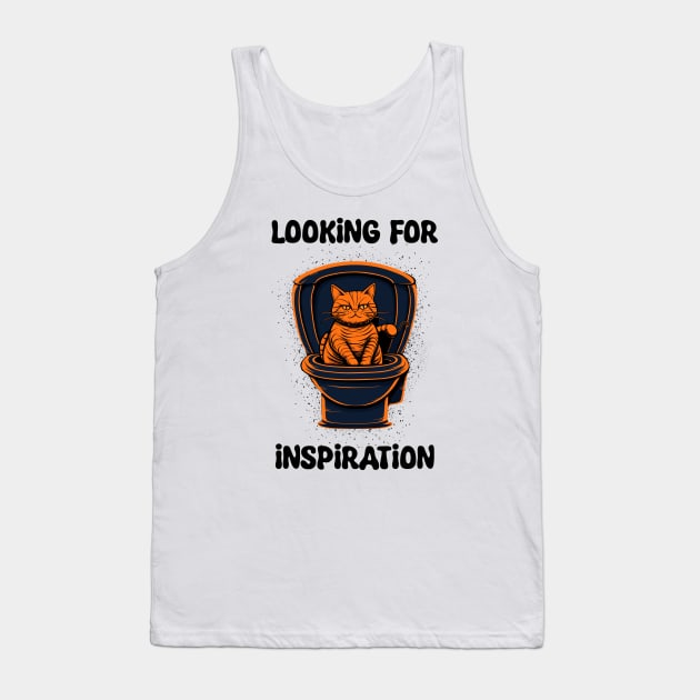 Orange cat looking for inspiration Tank Top by Yopi